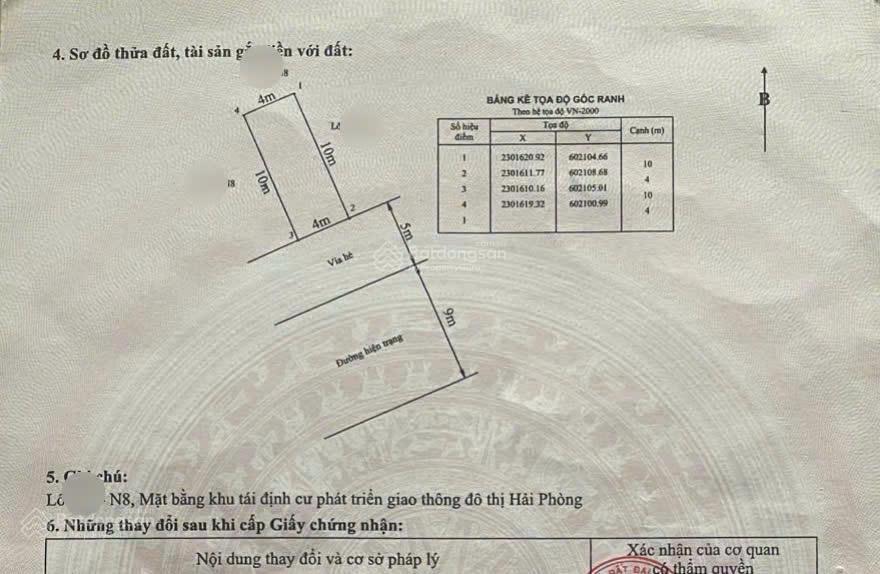 2 lô liền kề mặt đường 19m đất tái định cư tràng cát, hải an 80m ngang 8 đông nam