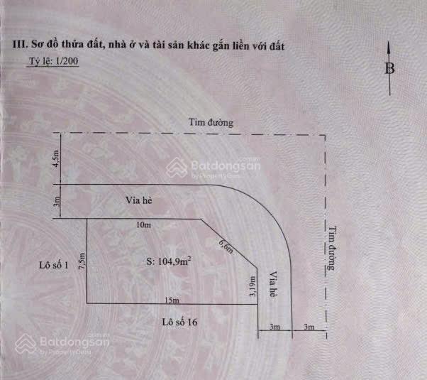 Bán gấp lô góc tđc nam hải 1 diện tích 104,9m2 ngang 7,5m hướng đông tứ trạch