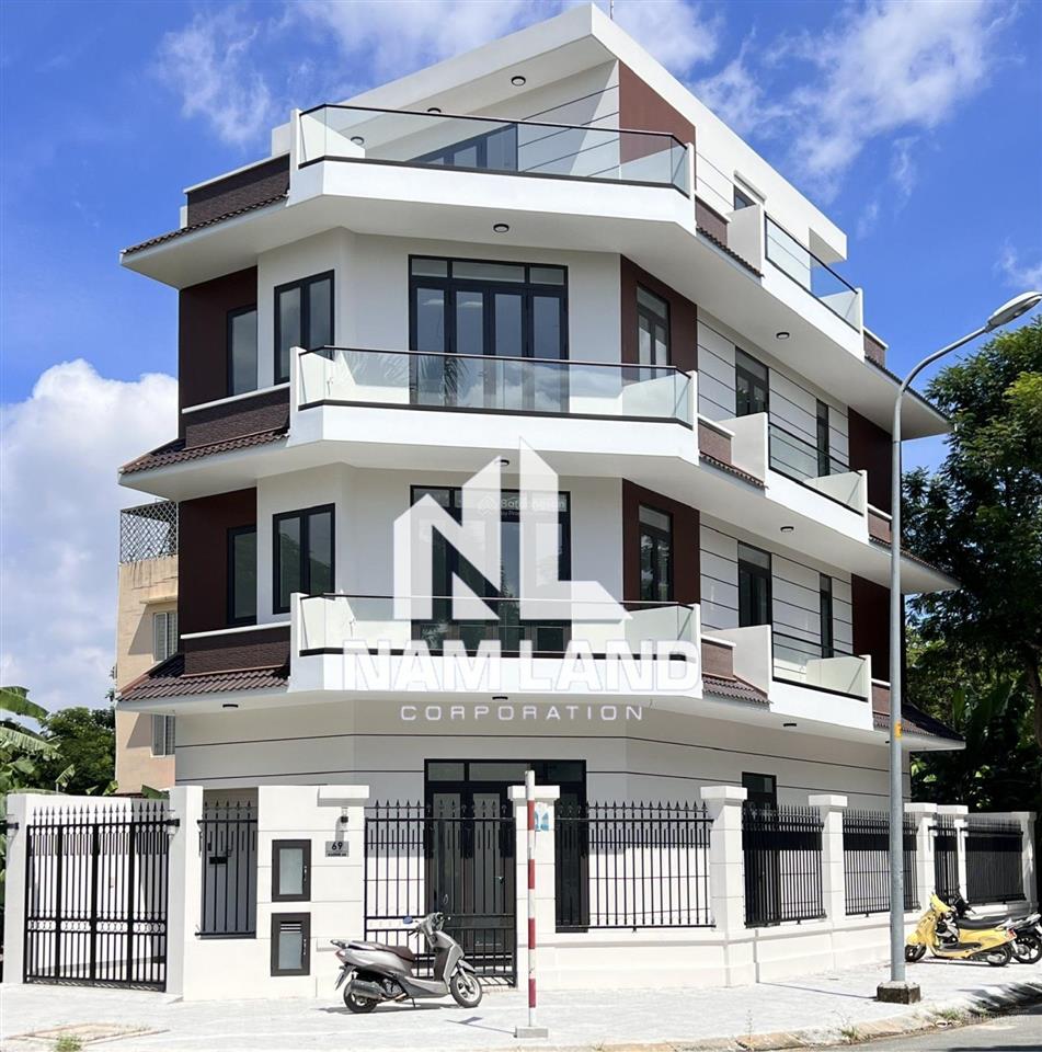 Cho thuê nhà mới 100% căn góc 2 mặt tiền 4 tầng làm văn phòng, ở gia đình gần đường liên phường