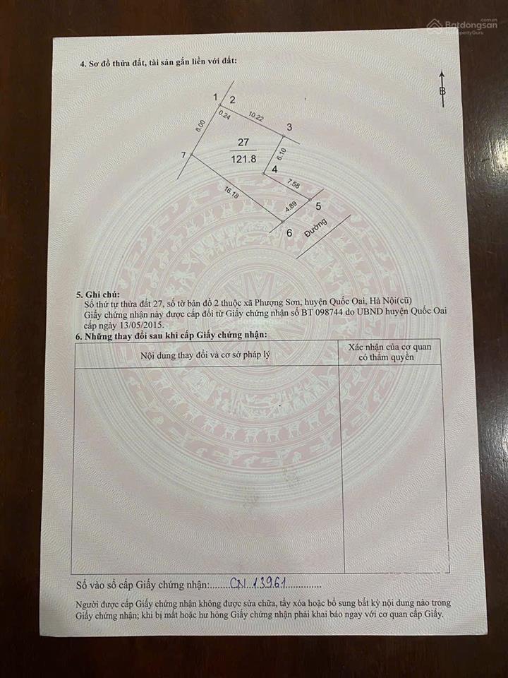 Bán  lô đất sơn trung, yên sơn, quốc oai, hà nội