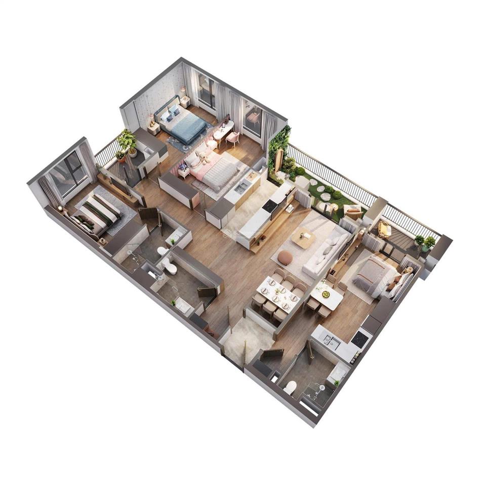 Chính chủ bán căn 4pn132m2 hướng đông nam the wisteria giá 9,3 tỷ,  0989 862 ***