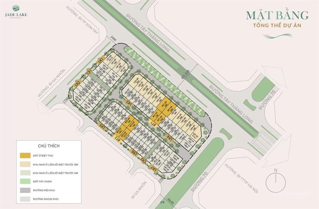 Chính chủ bán căn góc 170,5m2 jade lake  tây thăng long, giá 62,5 tỷ.  0989 862 ***