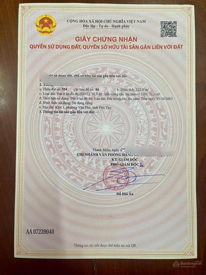 Đất đẹp, nhiều tiện ích bán tại nguyễn tất thành, 2,4 tỷ, 122m2