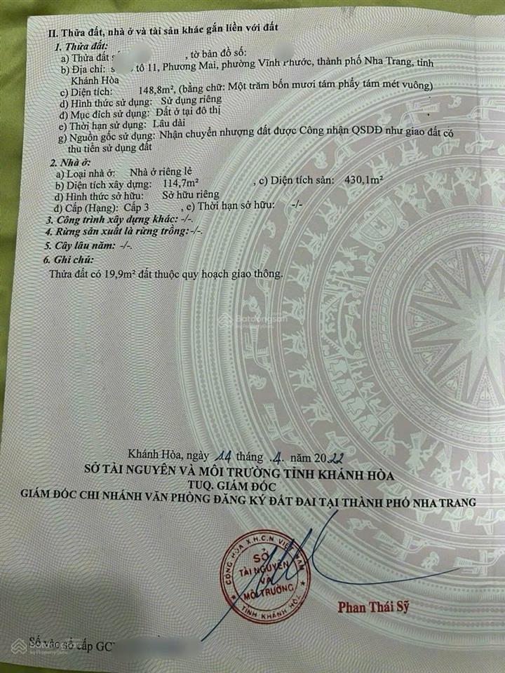 Bán nhà mặt tiền 2/4 vĩnh phước nha trang 5 tầng thang máy 148,8m2 odt gần biển giá 16,9 tỷ