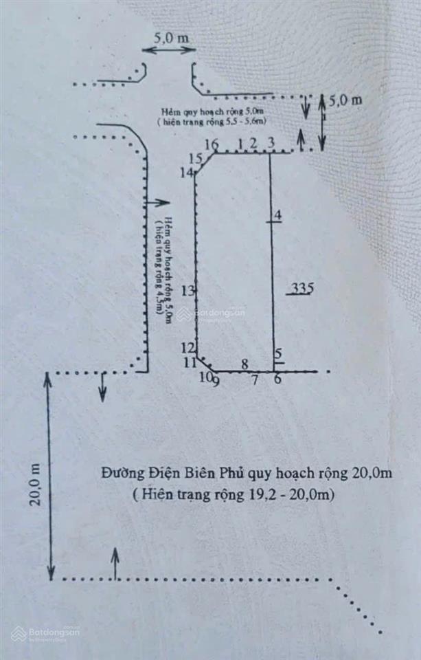 Bán lô góc 3 mặt tiền điện biên phủ 153,6m² gần biển 300m đang cho thuê 20tr/tháng giá 27,648 tỷ