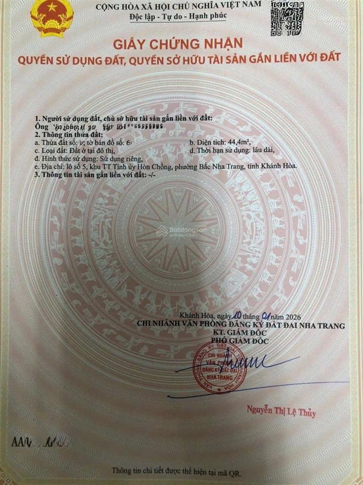 Bán đất tặng nhà mặt tiền hòn chồng cách biển 100m cạnh mường thanh viễn triều kd tốt giá 14,6 tỷ
