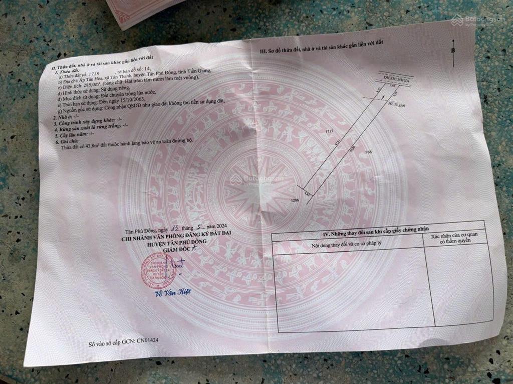 Bán nhà vườn nghỉ dưỡng 3.471m2 có 300m2 thổ cư, mặt tiền nhựa 83c, tân phú đông 1,5 tỷ