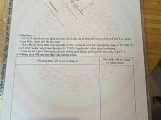 Bán gấp đất trục chính kd phúc lợi long biên 83m² mt 6,52m sát vinhomes riverside