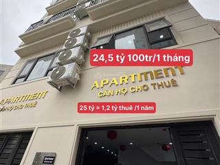Cc mini đàm quang trung 26 phòng, dt100m2, dòng tiền 100tr/th, gần aeon mall, giá 24,5 tỷ tl