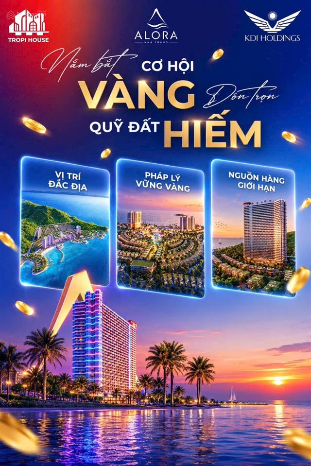 Alora nha trang cơ hội vàng sở hữu ngay căn hộ mặt biển. chỉ 1.65tỷ/ căn