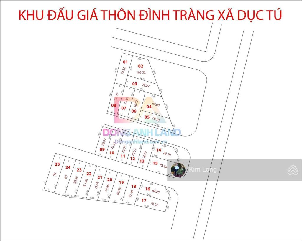 Chính chủ bán đất đấu giá đình tràng dục tú, dt 70m2, mt 5m, cạnh đường tứ liên, giá rẻ nhất