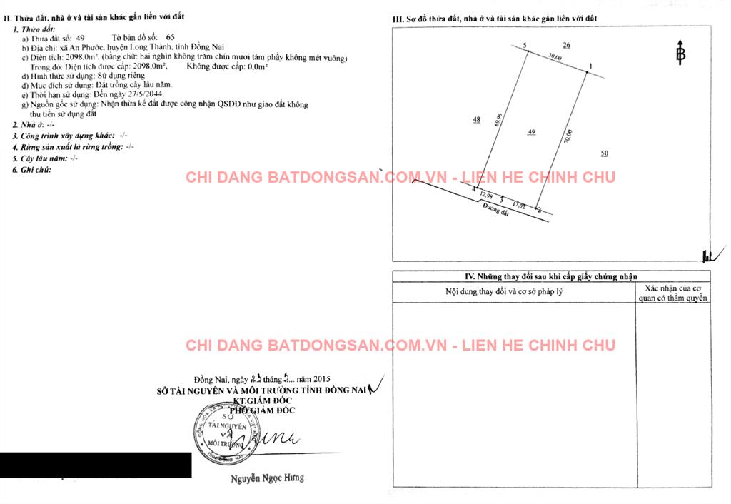 Chính chủ bán 2.098m² đất an phước, long thành  qh đất ở oda8, gần sân bay