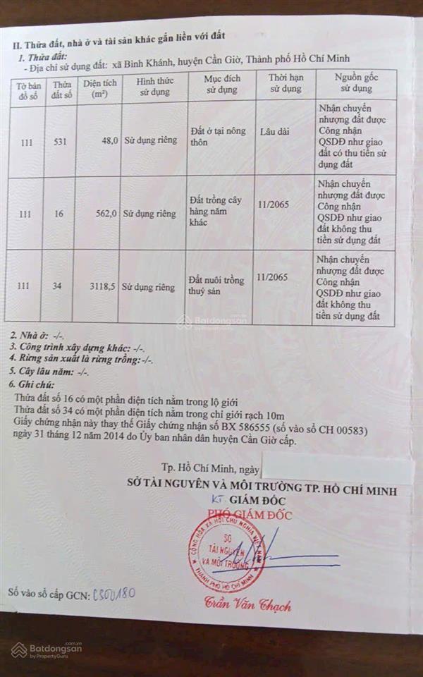 Bán đất mặt tiền đường hà quang vóc dt 3728.5m2. có sẵn thổ cư 48m đường 10m