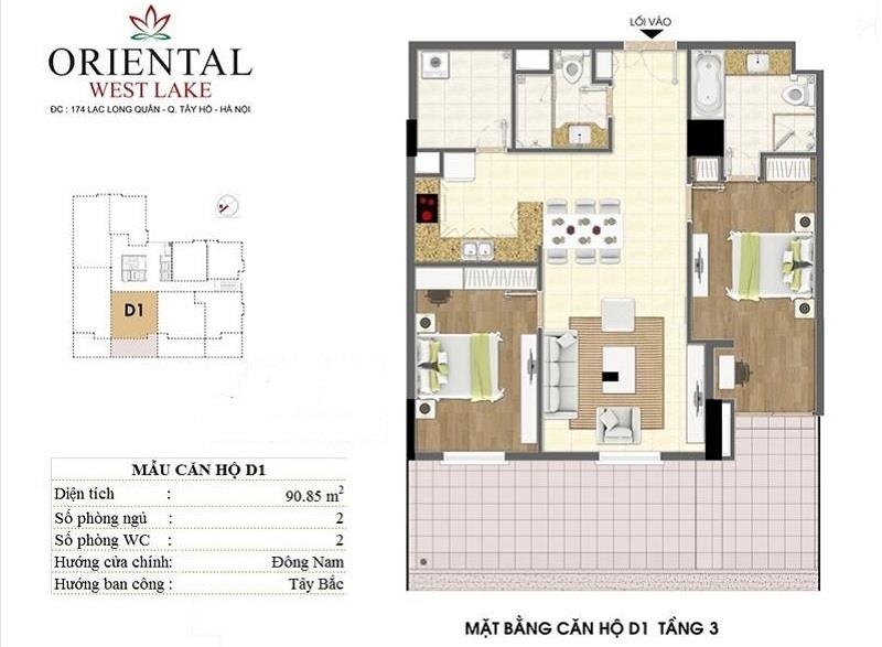 Chung cư oriental westlake tại 177 lạc long quân, 11 tỷ, 91 m2 giá ưu đãi uy tín