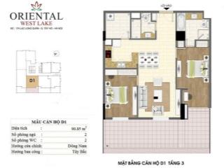 Chung cư oriental westlake tại 177 lạc long quân, 11 tỷ, 91 m2 giá ưu đãi uy tín