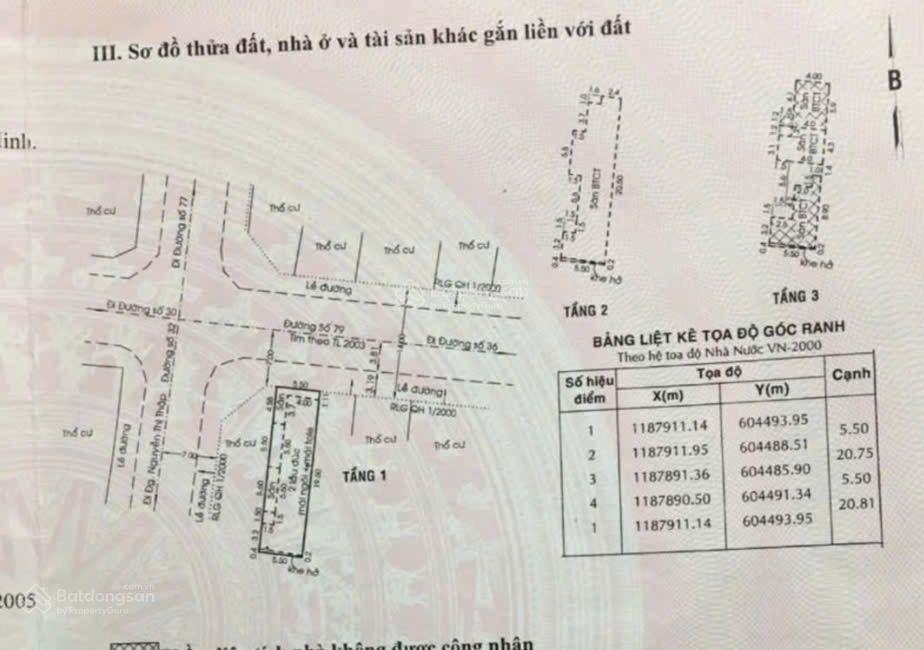 Nhà mặt tiền đường 79  đoạn kinh doanh sầm uất  dt 5.5x20.8m  giá còn thương lượng