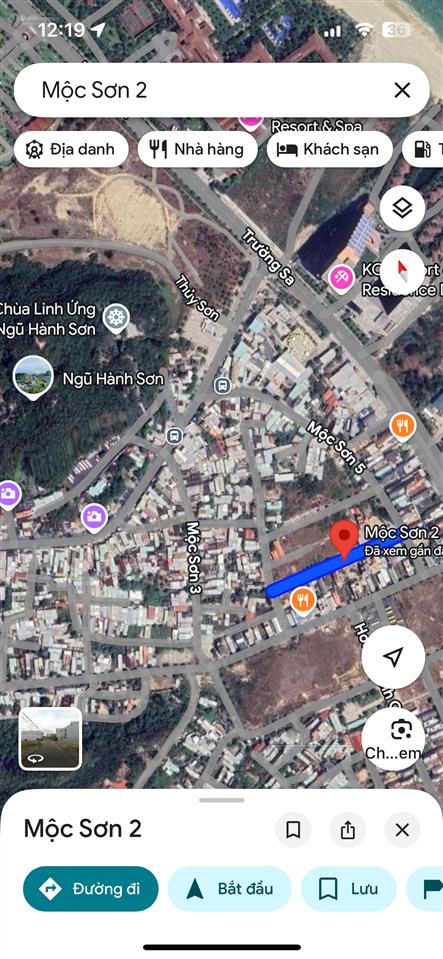 Bán nhà đường mộc sơn 2 gần khu du lịch núi ngũ hành,bãi tắm non nước