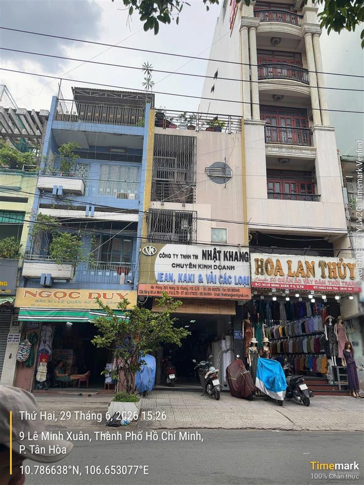Bán nhà mặt tiền lê minh xuân, phường 8, quận tân bình. dt 4x25m. 3 lầu. giá 35 tỷ tl 0931 456 ***
