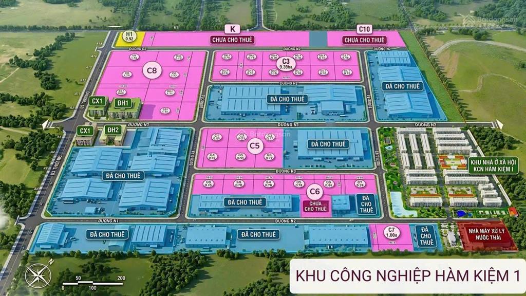 Cho thuê đất khu công nghiệp hàm kiệm i