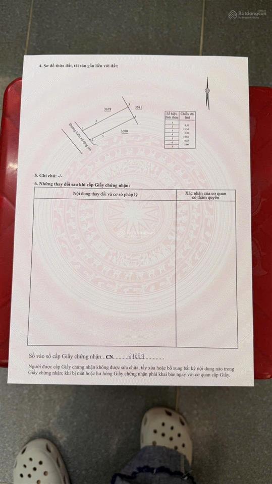 Chủ gửi bán nhanh lô đất mặt tiền đường huỳnh thúc kháng 
diên toàn  diên khánh