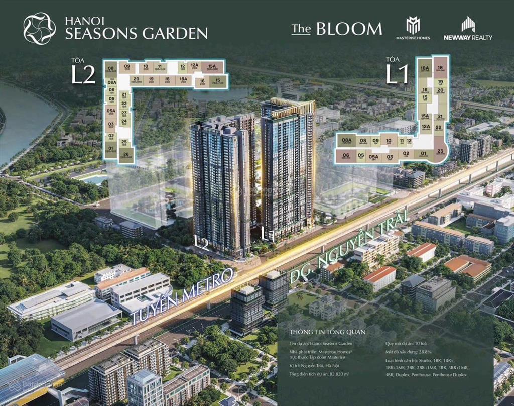 Chính thức ra hàng masterise cao xà lá hanoi seasons garden ngay quỹ ngoại giao siêu hottt