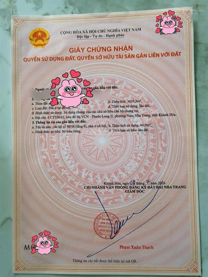 Msp0610  chủ cần bán căn xh2 vcn phước long, vị trí căn đẹp cạnh căn góc, tầng 8