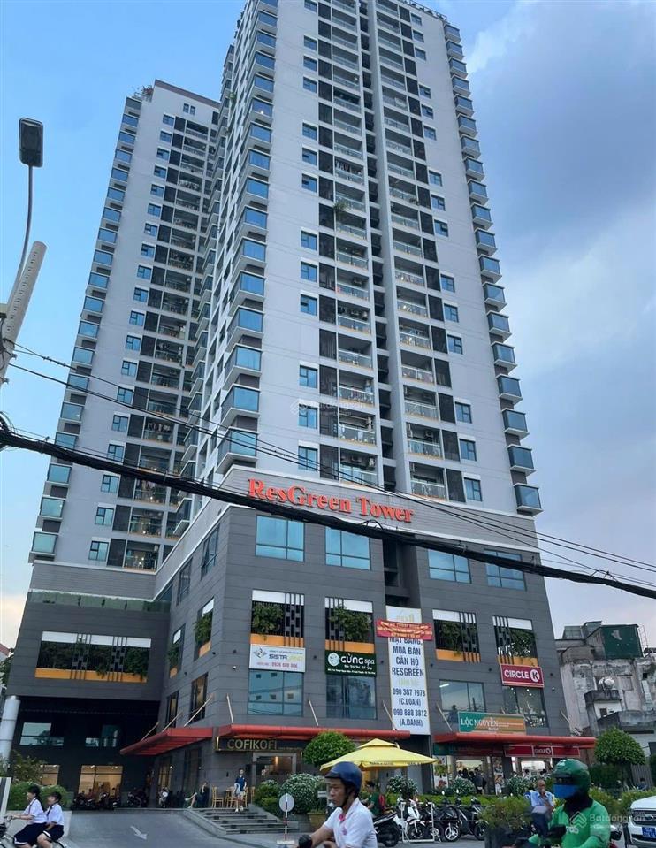 Bán căn hộ chung cư res green tower, có sổ hồng, 60m2  2pn 2wc ntcb, ban công thoáng mát, giá tốt