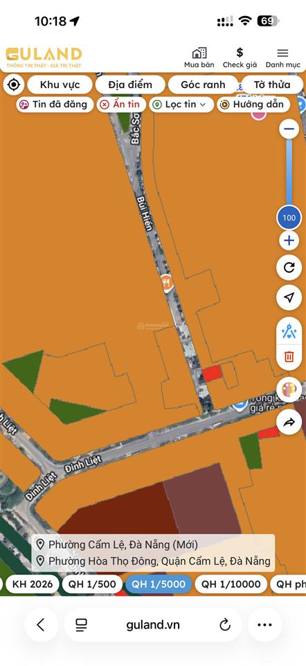 Bán đất mt bùi hiển, hòa an, cẩm lệ