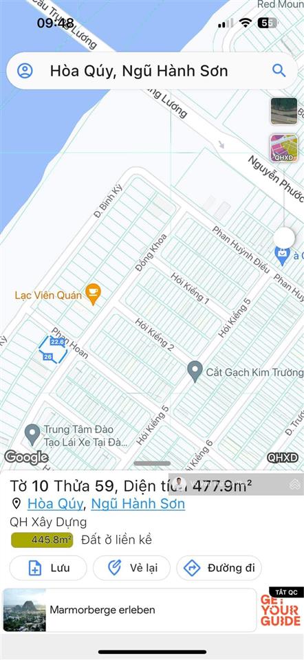 Bán đất biệt thự 2mt tại nam hoà xuân, 27 tỷ, 478m2