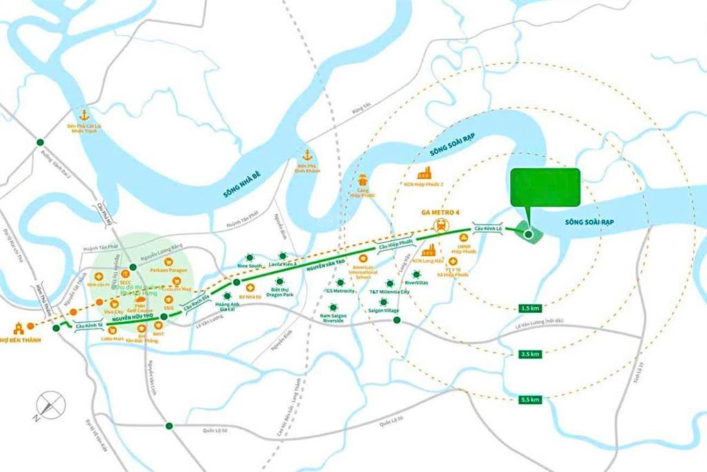 Đất nền sổ đỏ hiệp phước premia, giáp ranh nhà bè và liền kề vin home cần giuộc, giai đoạn đầu