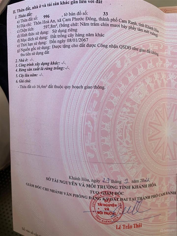 Sở hữu 597,8m2 tại hoà an, ba ngòi chỉ với 1,1 tỷ