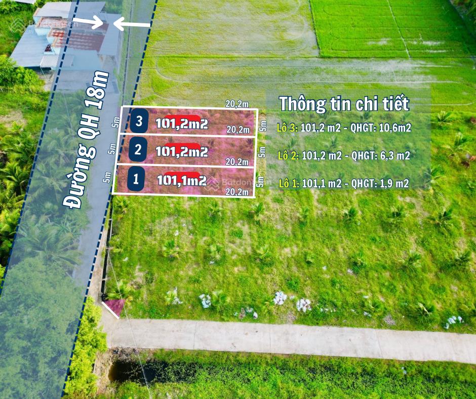 Chỉ 450 triệu sở hữu 101m² đất ở đô thị tại hoà an, phường ba ngòi
