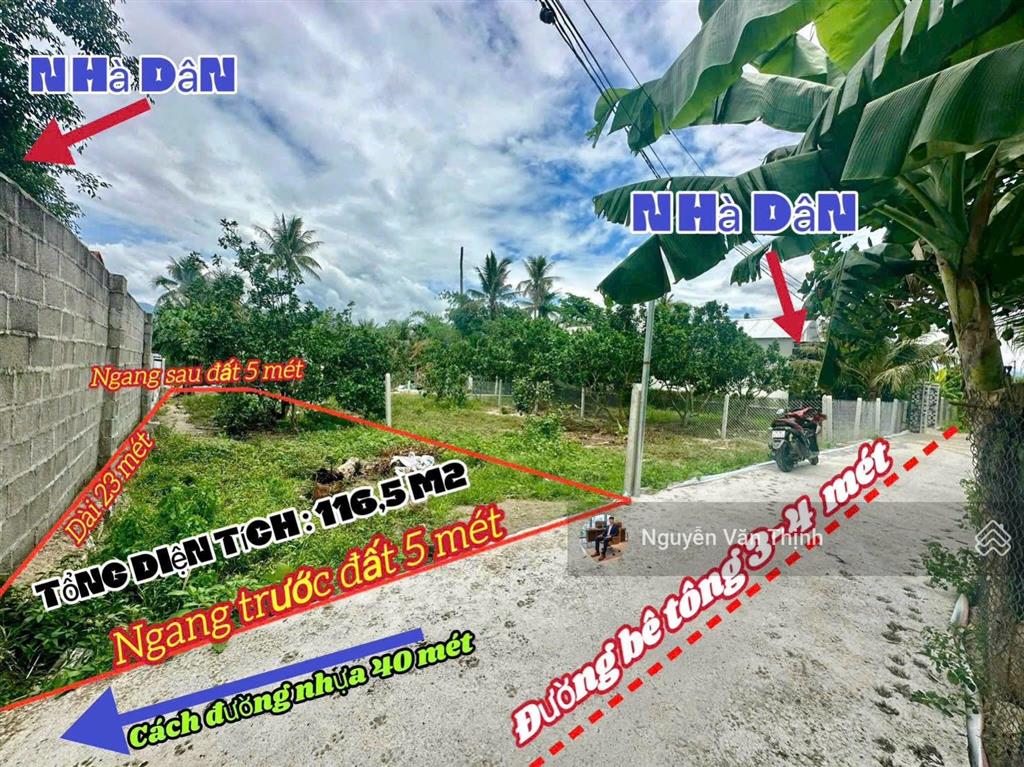 Bán nhanh lô đất diên phước cách đường thành hồ 50m 116,5m2, 800tr