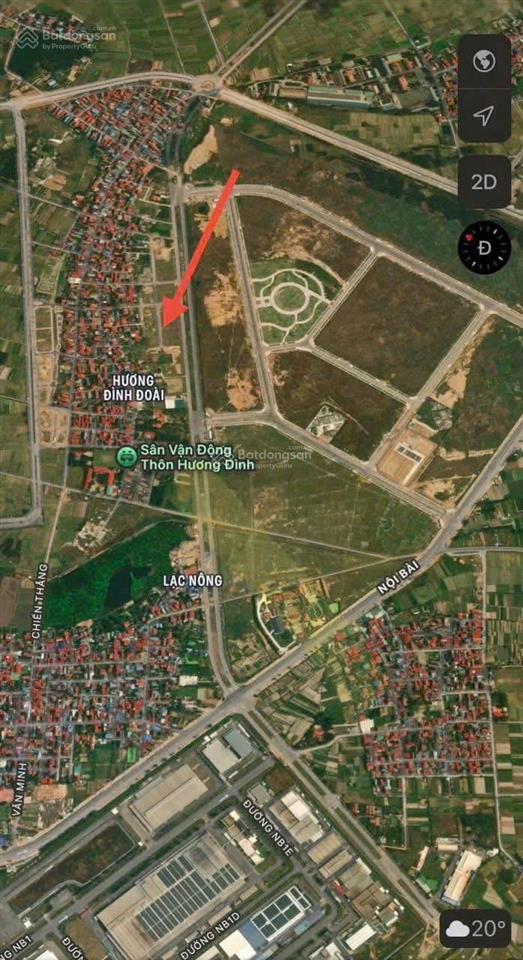 Đất mặt tiền đường võ nguyên giáp kéo dài rộng 40m  đối diện kcn cn3  hương đình  100m2