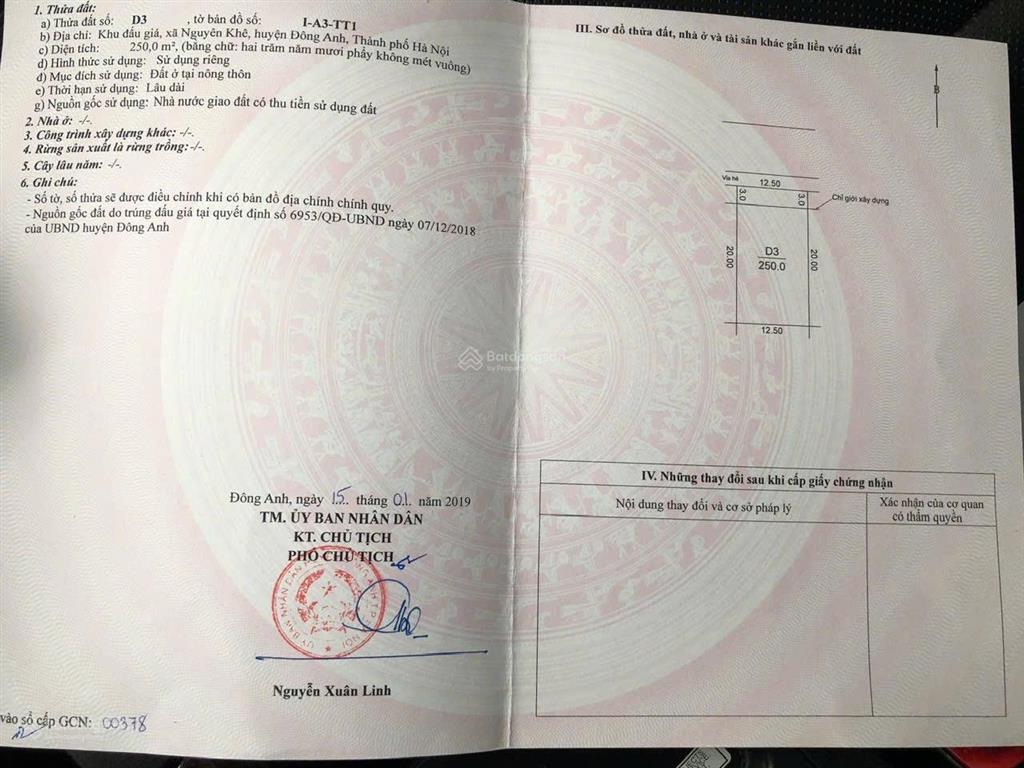 Đất nền biệt thự nguyên khê  500m2  mặt tiền 15m  đường 16m vỉa hè