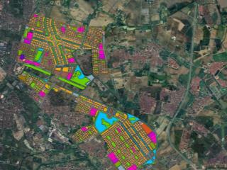 Ngay sát hồ điều hoà kđt đa mục tiêu thư lâm 700ha  90m2 lỗ giao  đường 15m vỉa hè
