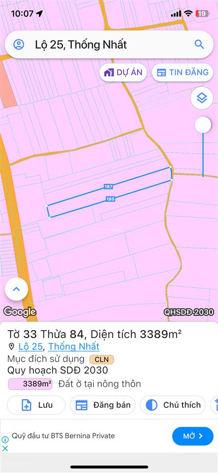 Bán đất nền tại lộ 25, thống nhất, đồng nai với diện tích 9300m2, giá cho nhà đầu tư