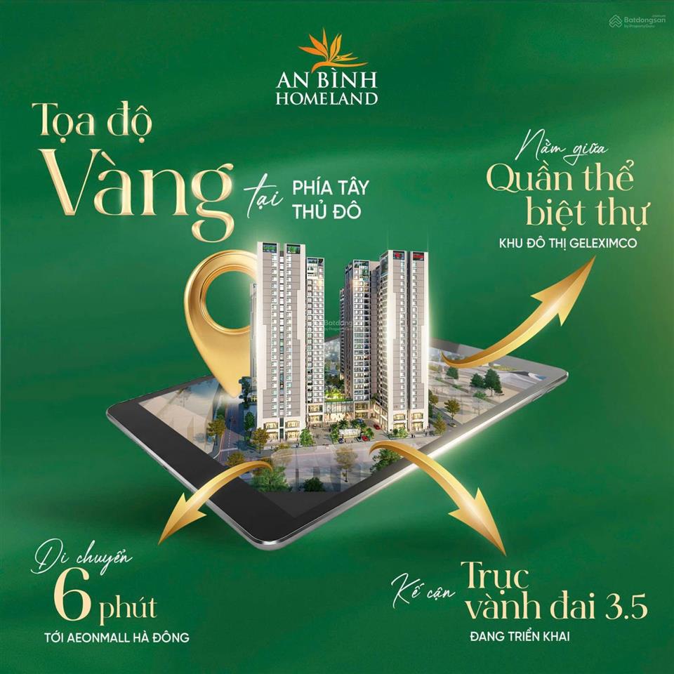Chính chủ cắt lỗ 500tr an bình homeland căn hộ abh10708 (c10708)