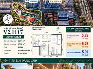 Căn hộ 2pn diện tích 62m2 giá tốt the vista văn la  bàn giao full nội thất cao cấp
