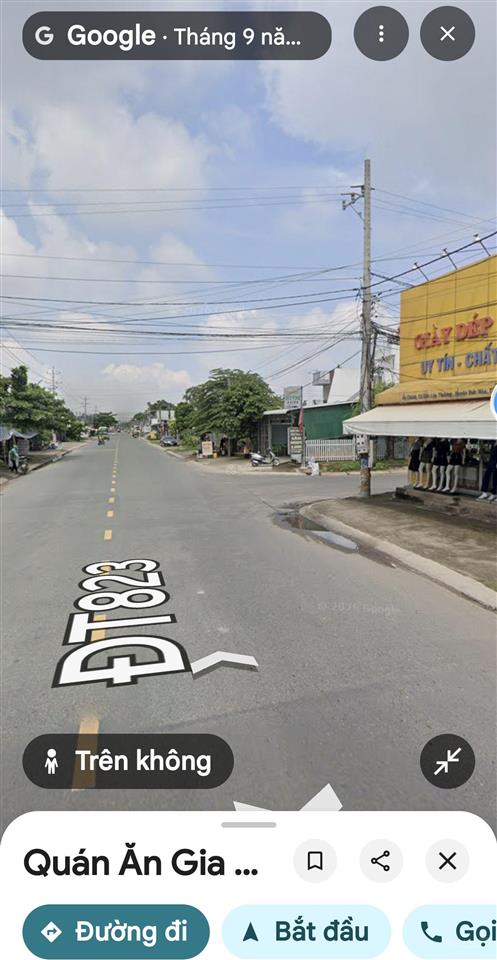 Chính chủ bán lô đất mặt tiền đường 823, 1 chủ, lô đất vuông, cách 1km đi thẳng vinhome hậu nghĩa.