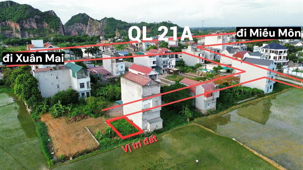 Bán lô đất 72m2 tại xã xuân mai, hà nội, gần quốc lộ 21a, khu dân cư đông đúc
