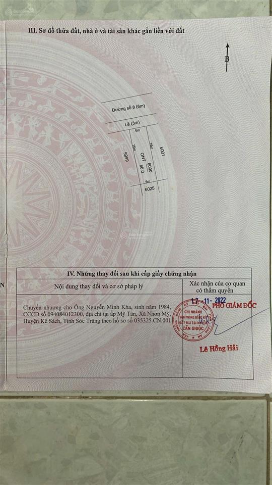 Chính chủ cần bán gấp đất sổ riêng long hậu giáp nhà bèq7