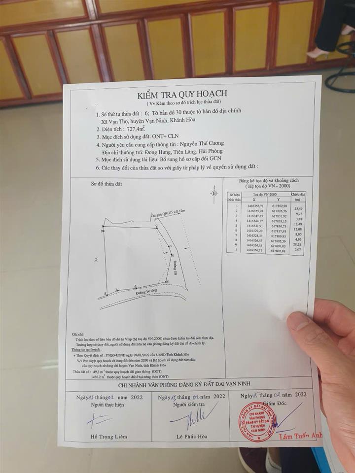 Bán đất 2 mặt tiền thôn cổ mã, vạn thọ  đặc khu bắc vân phong