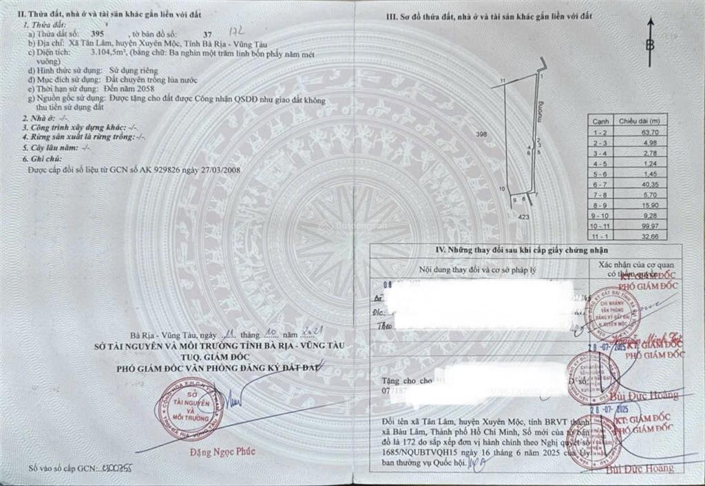 Bán rẻ 3 sào đất cln vùng ven tphcm gần hồ tràm