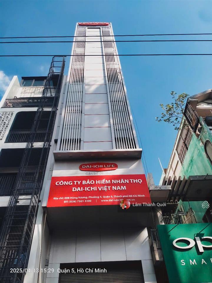Bán nhà mt 49b hùng vương, 4.1x26, 1 hầm, 9 tầng, hđt 100tr/t, 55 tỷ