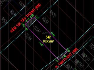 Bán nhà mt 165/55b tây thạnh, 5.4x22, 118m2, nhà cấp 4, 11 tỷ