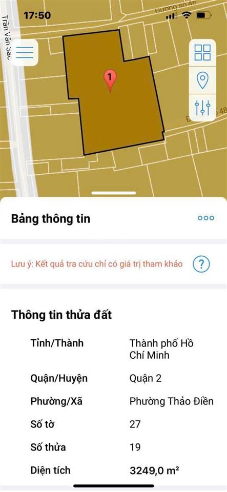 Bán dinh thự mt 24 đường số 46, thảo điền, 3197m2, 2 tầng, 850 tỷ