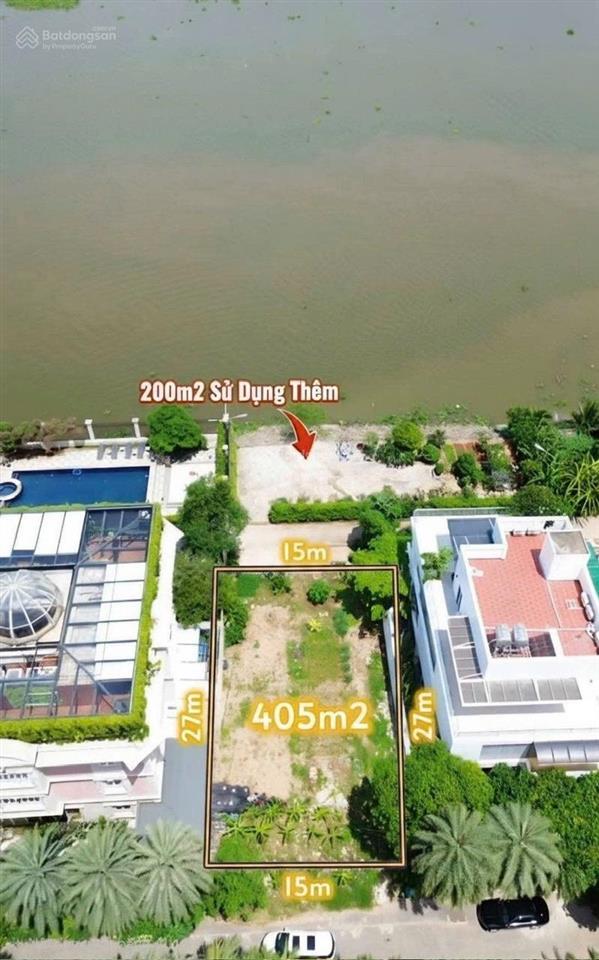 Bán đất compound eden 117 nguyễn văn hưởng, 15x27, 405m2, đối diện sông, 170 tỷ