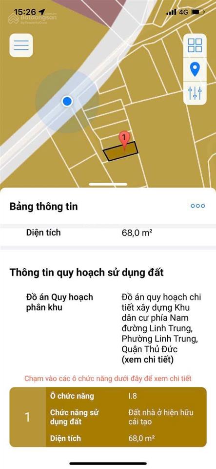 Bán gấp lô đất 68 m2, đường số 10, linh trung, tp thủ đức