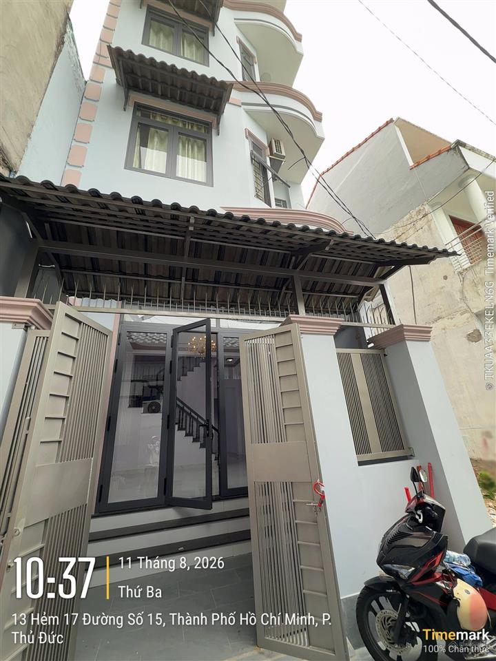 Bán gấp nhà 1 trệt 3 lầu. hẻm đường số 15. phường linh chiểu. tp thủ đức tổng 5 tầng